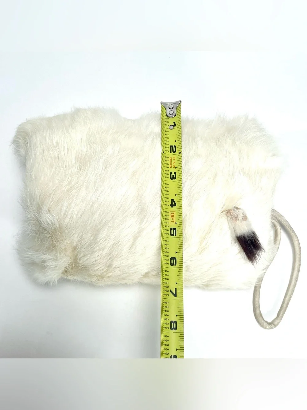 Vintage Winter Ermine Fur Muff With Wristlet Small Size 9